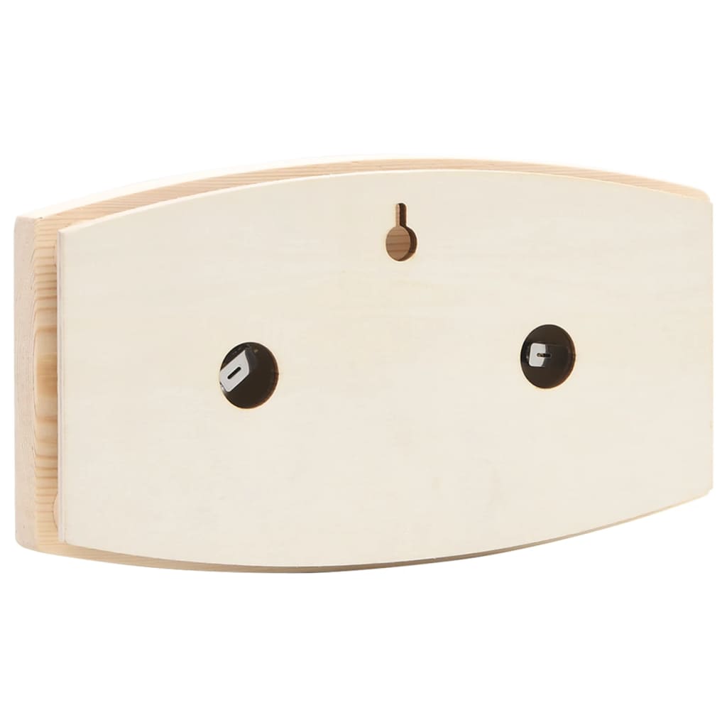 2-i-1 saunasæt med hygrometer og timeglas massivt fyrretræ