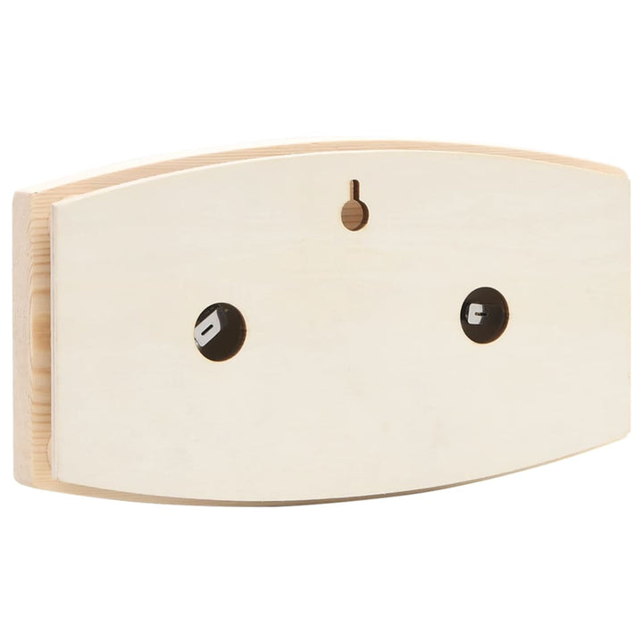 2-i-1 saunasæt med hygrometer og timeglas massivt fyrretræ