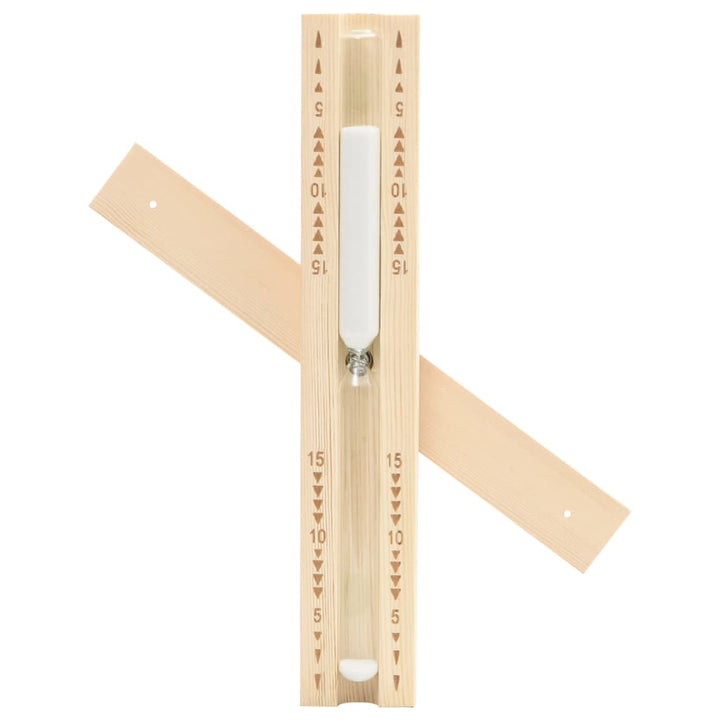 2-i-1 saunasæt med hygrometer og timeglas massivt fyrretræ