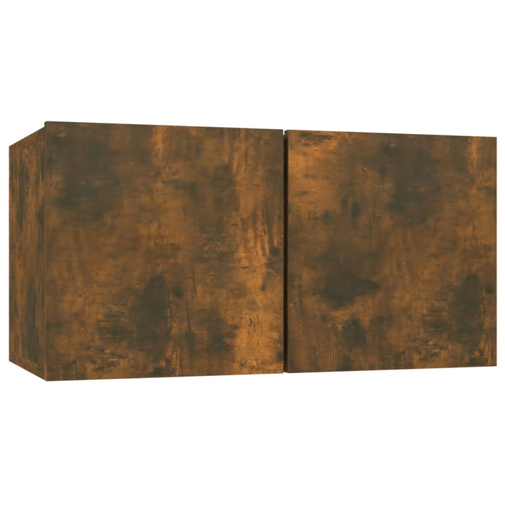 vægskabe 4 stk. 60x30x30 cm konstrueret træ røget egetræsfarve