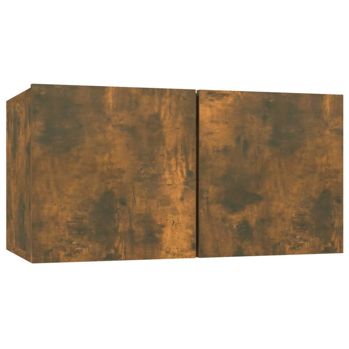 tv-skabe 8 stk. 60x30x30 cm konstrueret træ røget egetræsfarve
