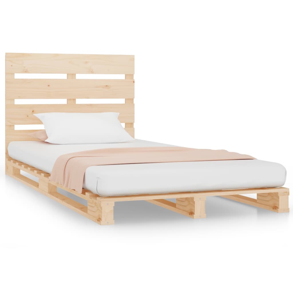 sengeramme uden madras 100x200 cm massivt fyrretræ