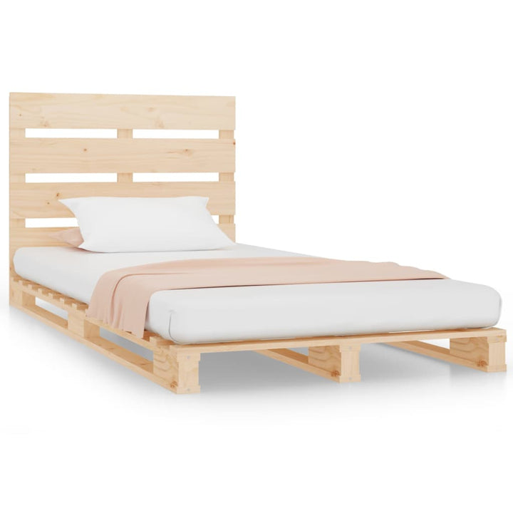 sengeramme uden madras 100x200 cm massivt fyrretræ