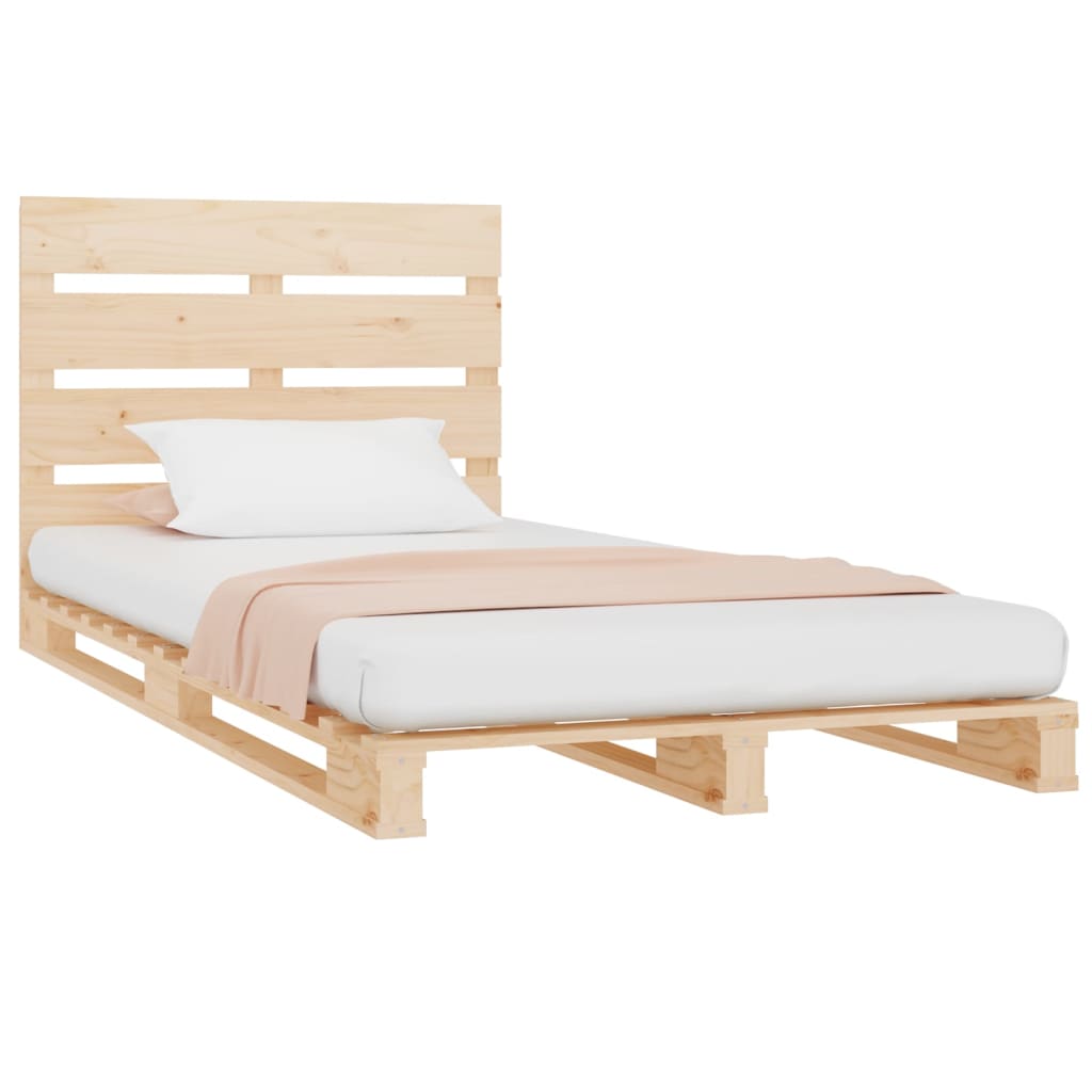 sengeramme uden madras 100x200 cm massivt fyrretræ