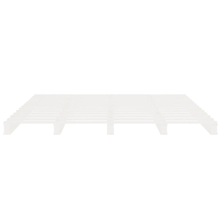 sengeramme uden madras 160x200 cm massivt fyrretræ hvid