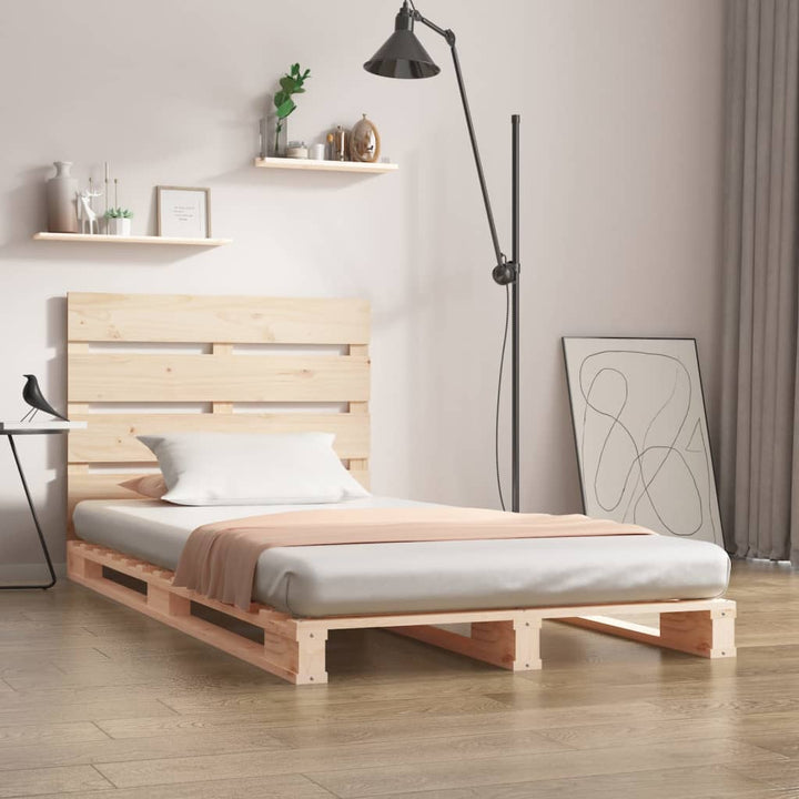 sengeramme uden madras 75x190 cm massivt fyrretræ