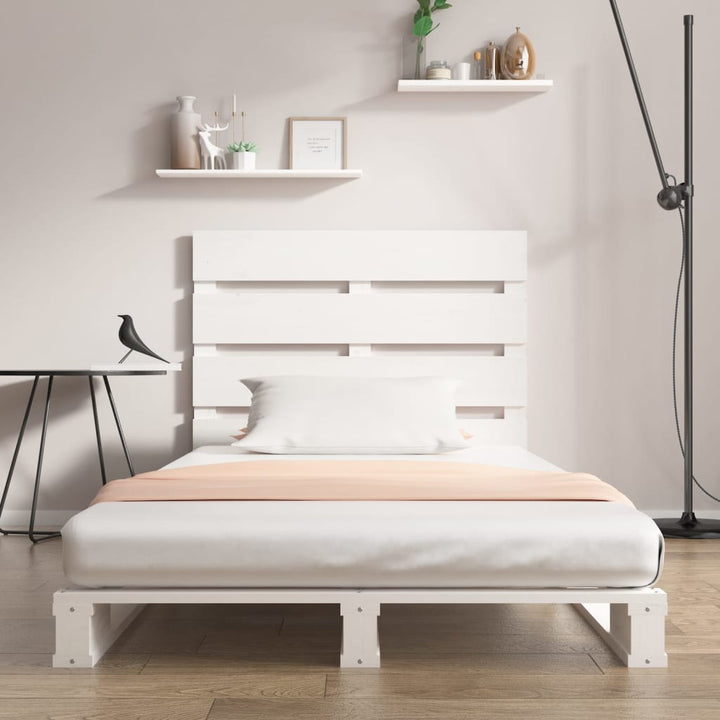 sengeramme uden madras 75x190 cm massivt fyrretræ hvid