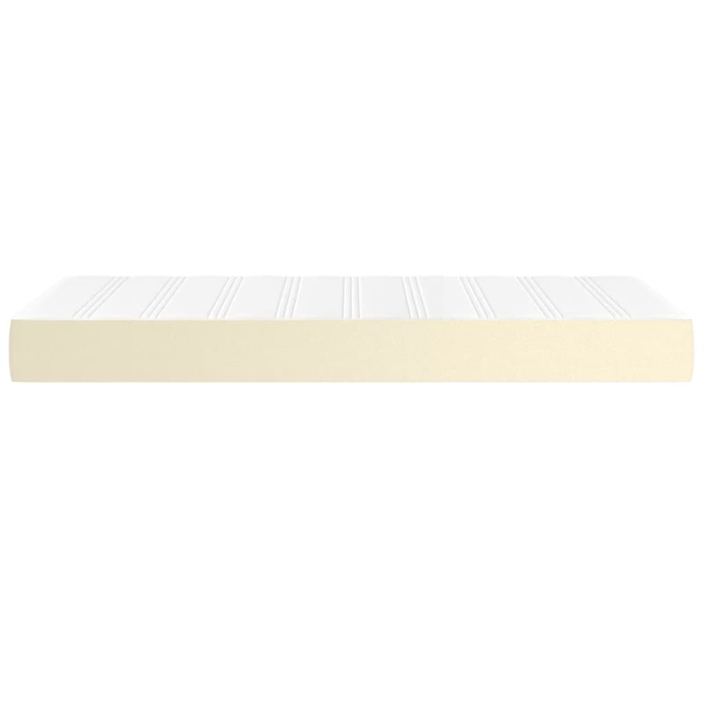 springmadras med pocketfjedre medium 80x200x20 cm kunstlæder creme