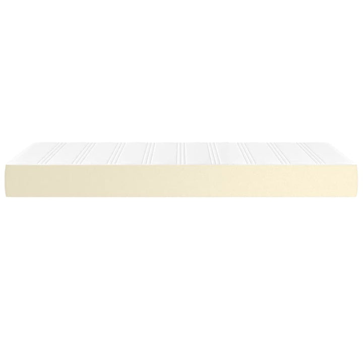 springmadras med pocketfjedre medium 80x200x20 cm kunstlæder creme