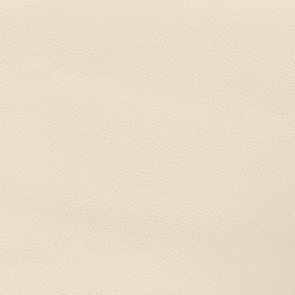 springmadras med pocketfjedre medium 80x200x20 cm kunstlæder creme