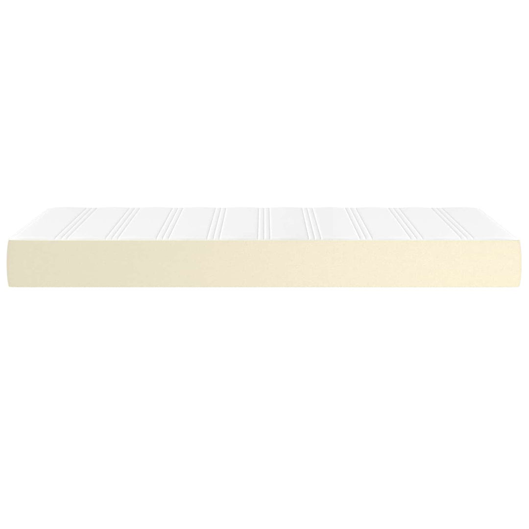 springmadras med pocketfjedre medium 80x200x20 cm kunstlæder creme