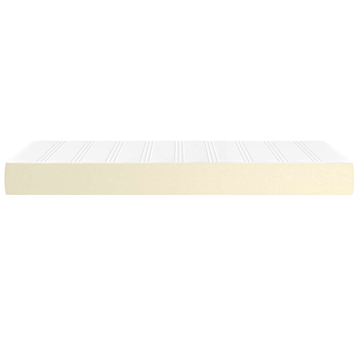 springmadras med pocketfjedre medium 80x200x20 cm kunstlæder creme