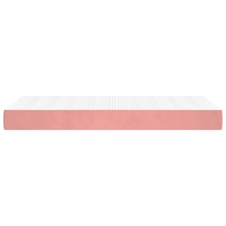 springmadras med pocketfjedre medium 80x200x20 cm fløjl pink