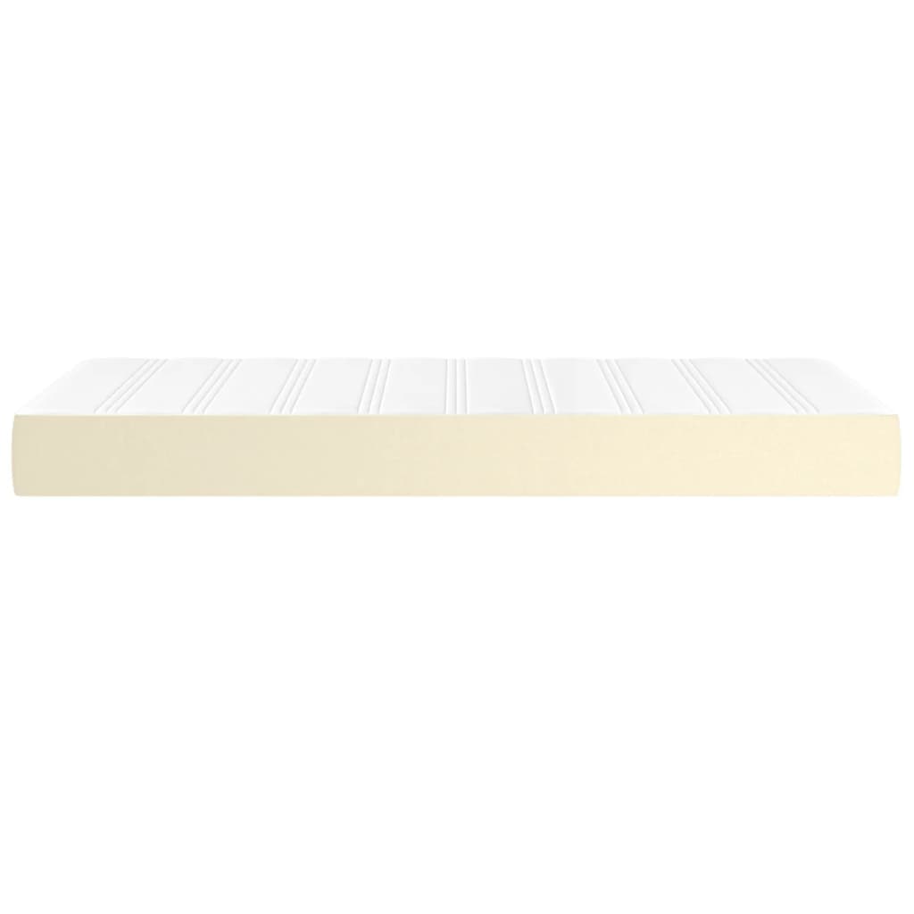 springmadras med pocketfjedre medium 90x190x20 cm kunstlæder creme