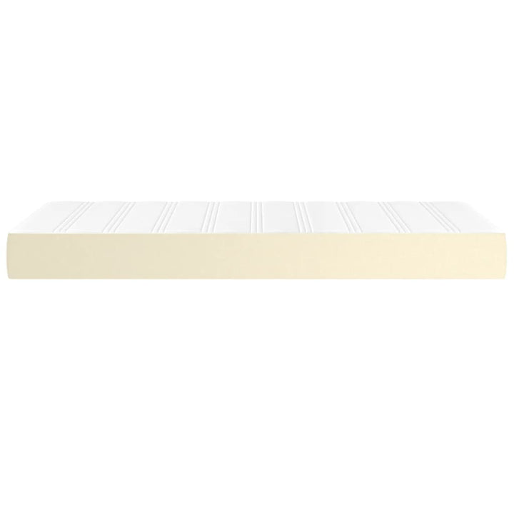 springmadras med pocketfjedre medium 90x190x20 cm kunstlæder creme