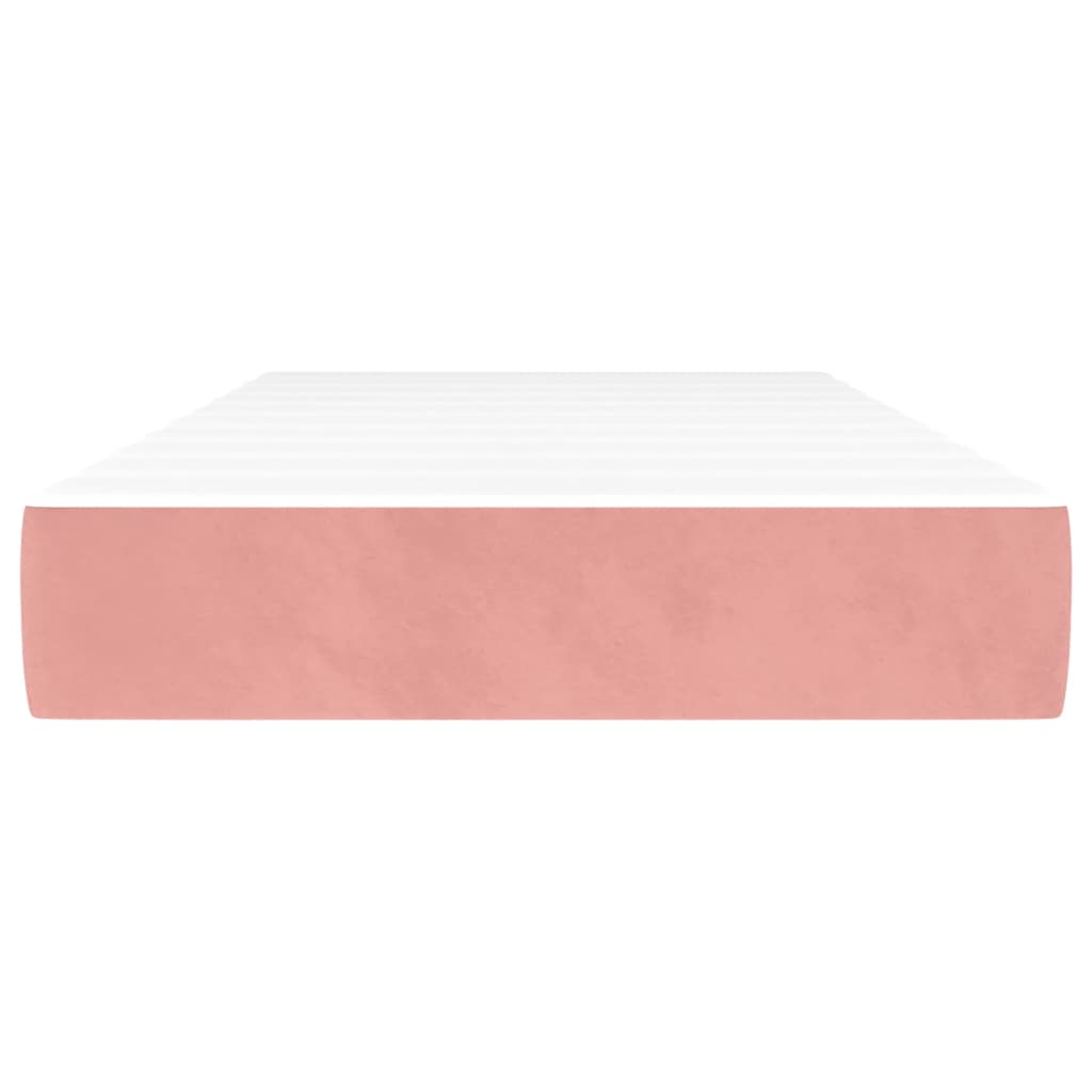 springmadras med pocketfjedre medium 90x200x20 cm fløjl pink
