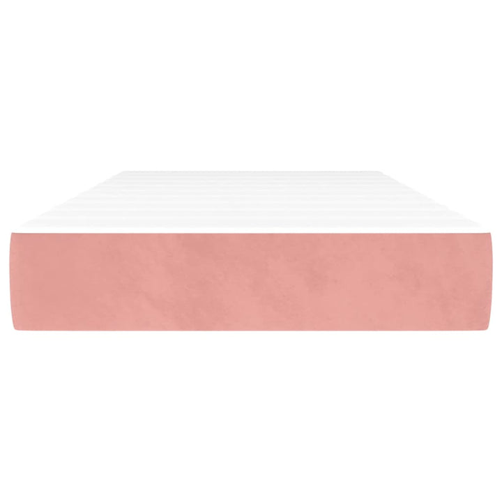 springmadras med pocketfjedre medium 90x200x20 cm fløjl pink