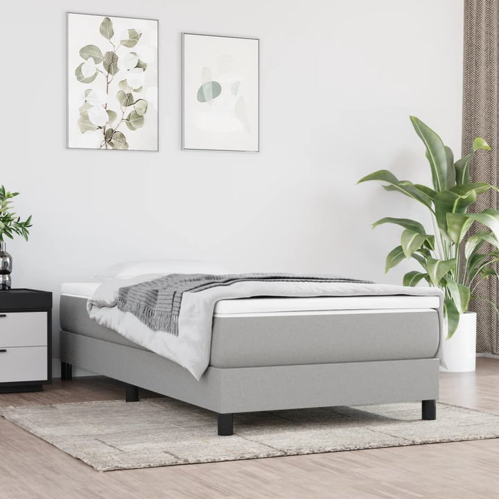 springmadras med pocketfjedre medium 100x200x20 cm stof lysegrå