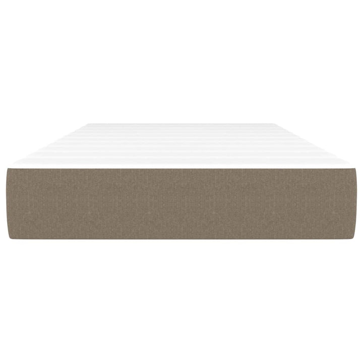 springmadras med pocketfjedre medium 100x200x20 cm stof gråbrun