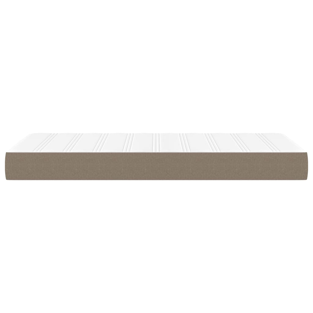 springmadras med pocketfjedre medium 100x200x20 cm stof gråbrun