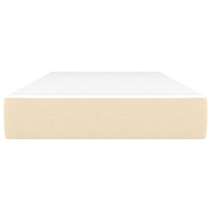springmadras med pocketfjedre medium 100x200x20 cm stof cremefarvet