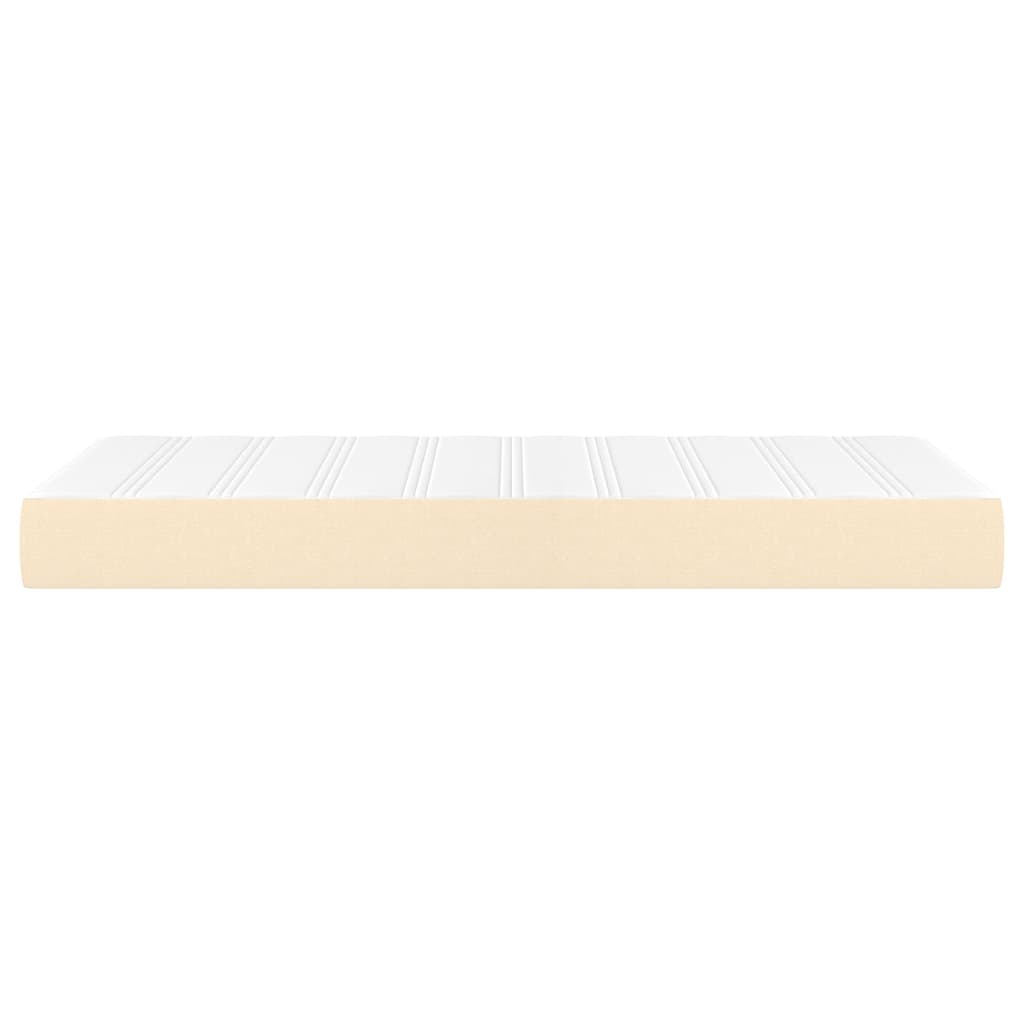 springmadras med pocketfjedre medium 100x200x20 cm stof cremefarvet