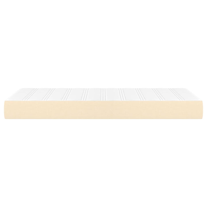 springmadras med pocketfjedre medium 100x200x20 cm stof cremefarvet