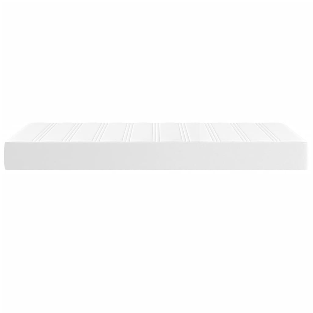 springmadras med pocketfjedre medium 100x200x20 cm kunstlæder hvid