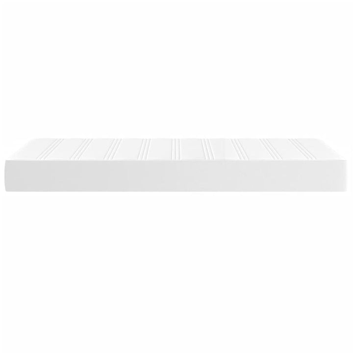 springmadras med pocketfjedre medium 100x200x20 cm kunstlæder hvid
