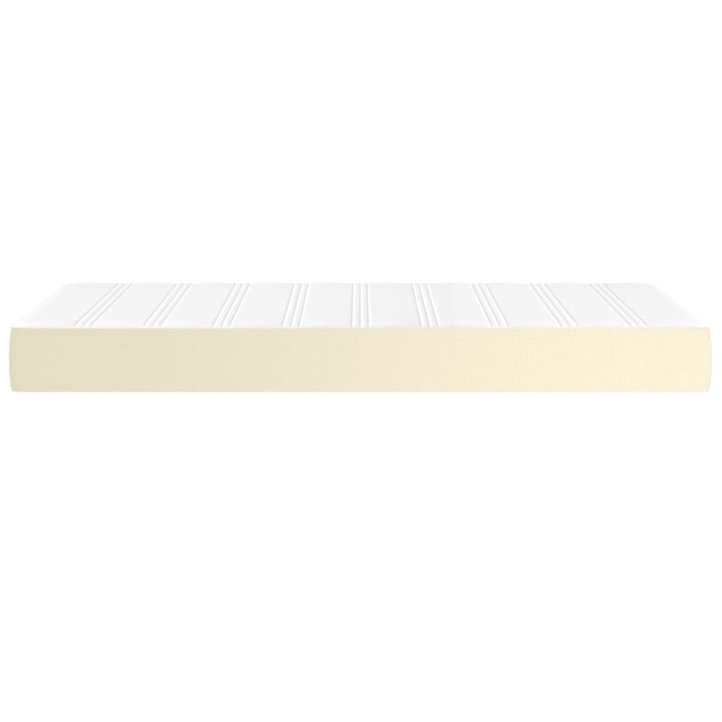 springmadras med pocketfjedre medium 100x200x20 cm kunstlæder creme