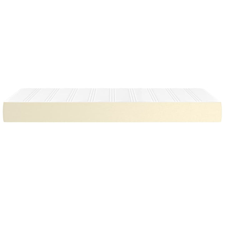 springmadras med pocketfjedre medium 100x200x20 cm kunstlæder creme