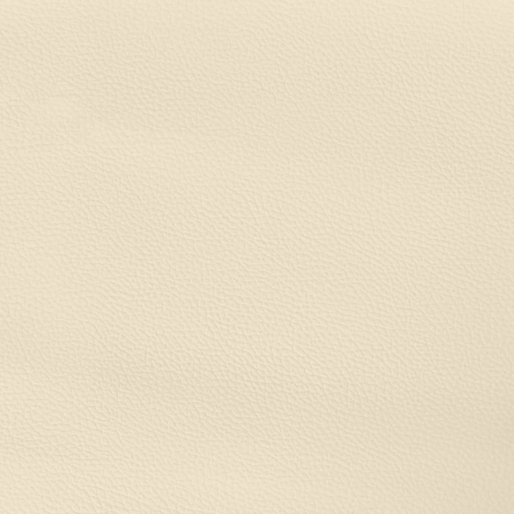 springmadras med pocketfjedre medium 100x200x20 cm kunstlæder creme