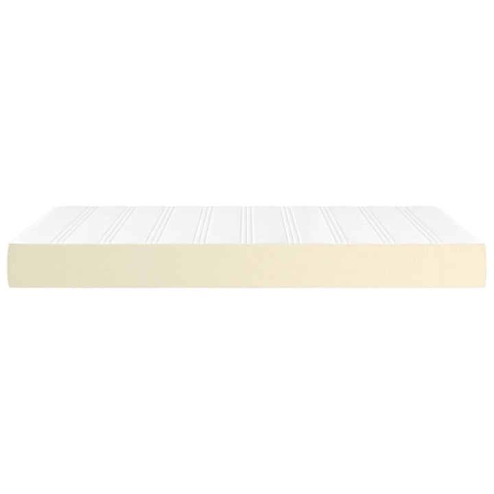springmadras med pocketfjedre medium 120x200x20 cm kunstlæder creme