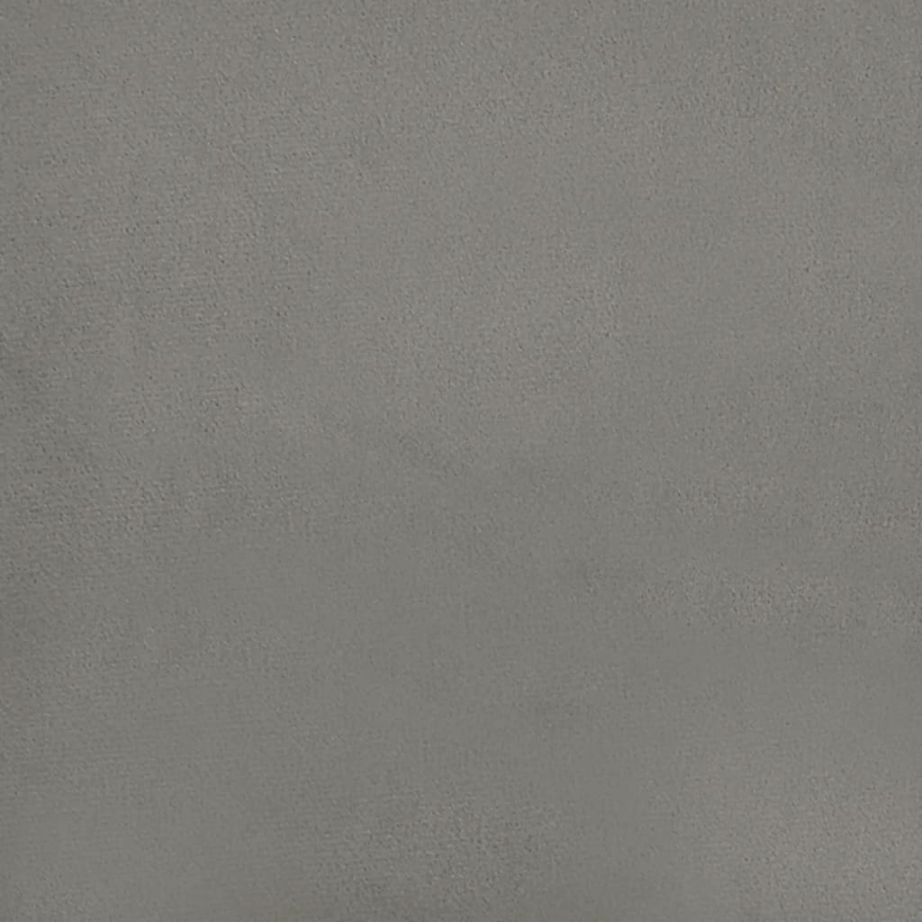 springmadras med pocketfjedre medium 120x200x20 cm fløjl lysegrå
