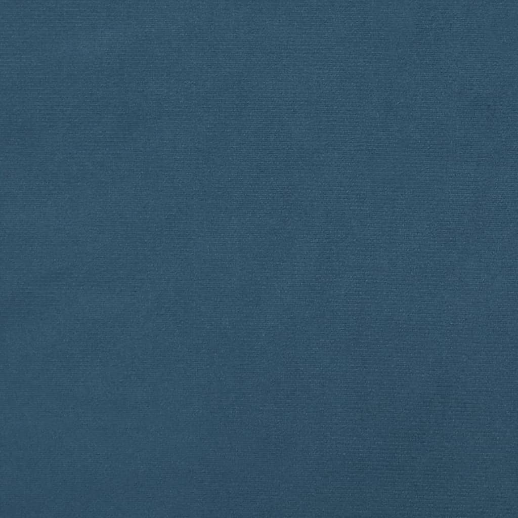 springmadras med pocketfjedre medium 120x200x20 cm fløjl mørkeblå
