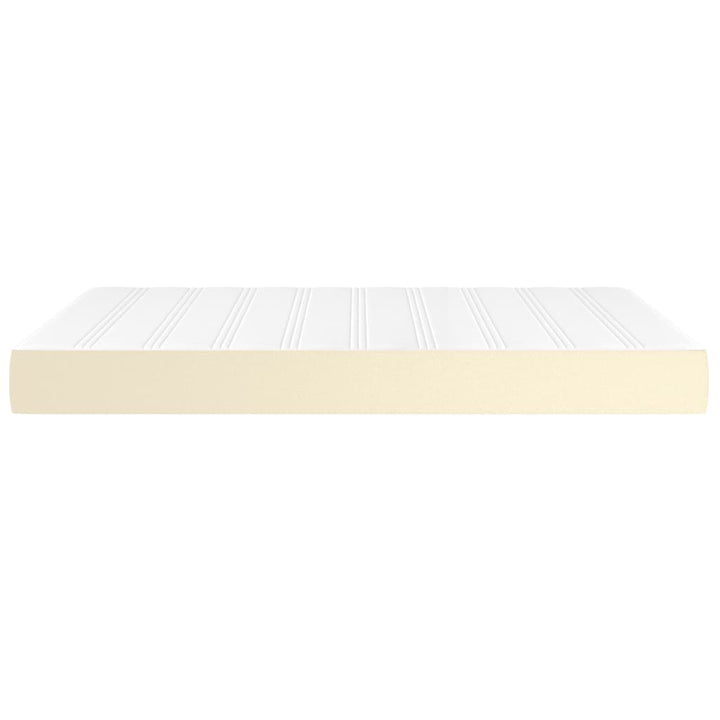 springmadras med pocketfjedre medium 140x190x20 cm kunstlæder creme