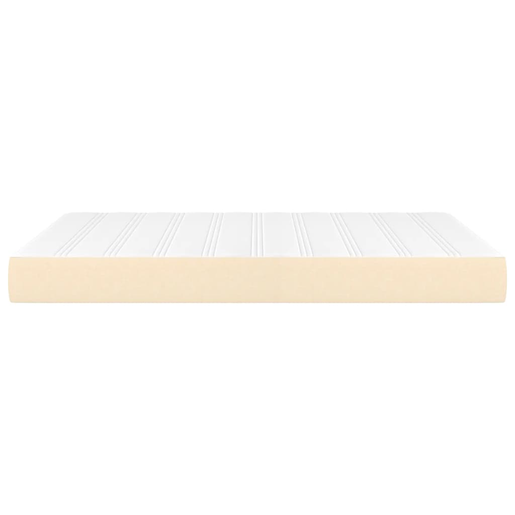 springmadras med pocketfjedre medium 140x200x20 cm stof cremefarvet