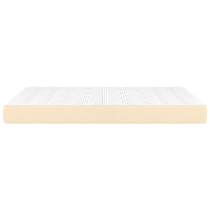 springmadras med pocketfjedre medium 140x200x20 cm stof cremefarvet
