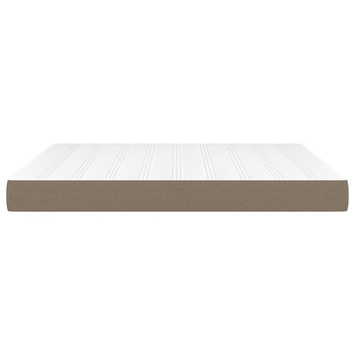 springmadras med pocketfjedre medium 160x200x20 cm stof gråbrun