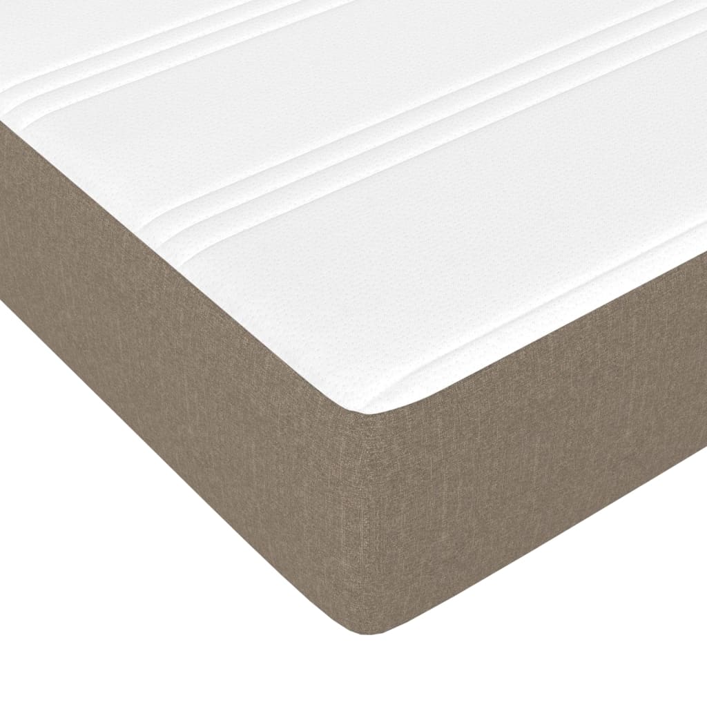 springmadras med pocketfjedre medium 160x200x20 cm stof gråbrun