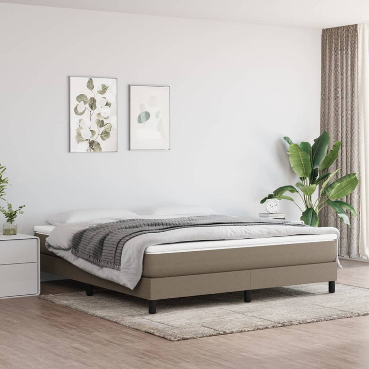springmadras med pocketfjedre medium 160x200x20 cm stof gråbrun