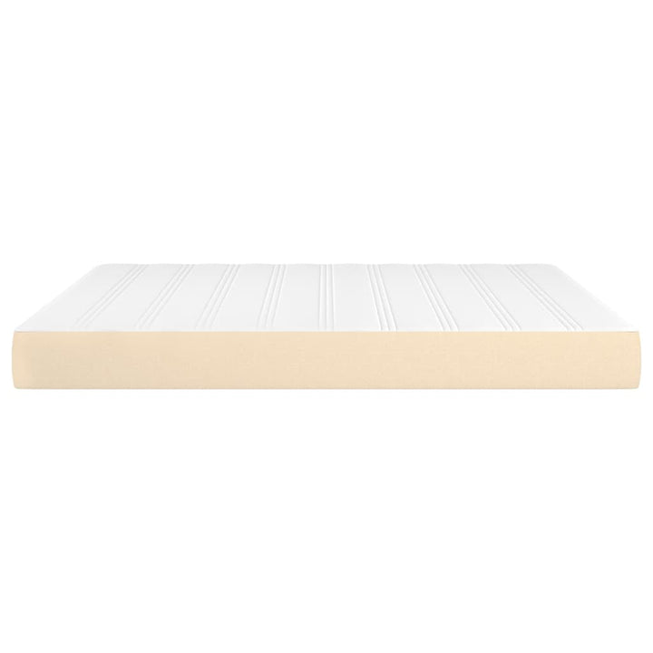 springmadras med pocketfjedre medium 160x200x20 cm stof cremefarvet