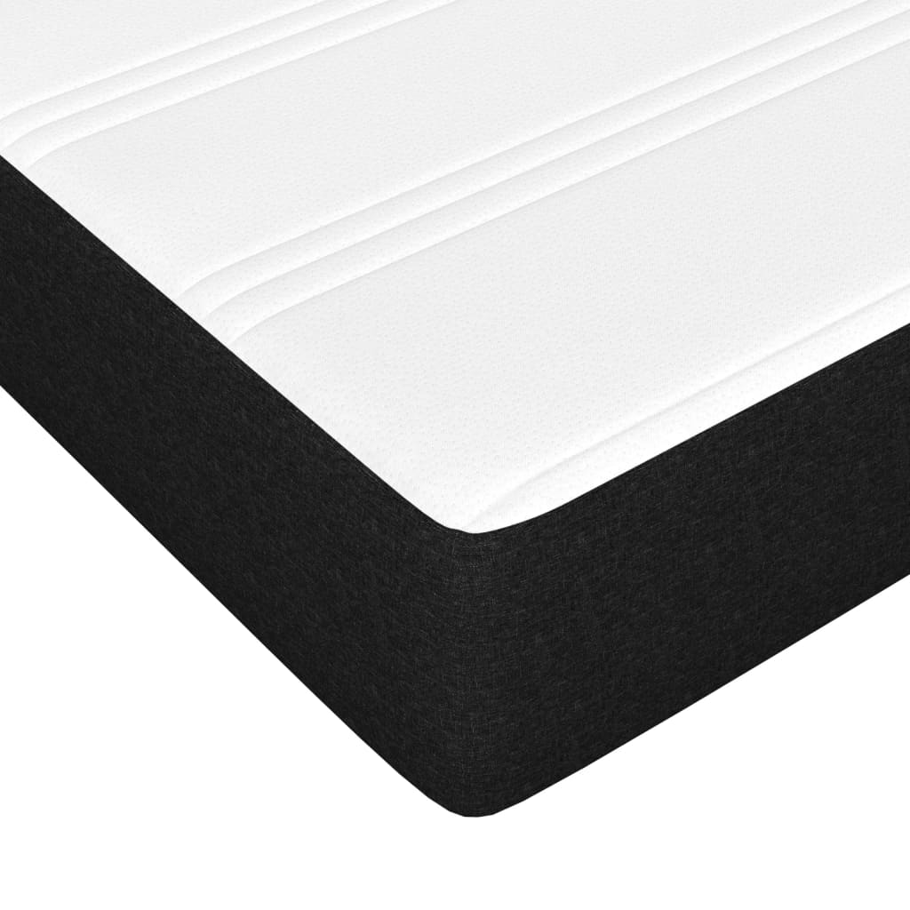 springmadras med pocketfjedre medium 180x200x20 cm stof sort