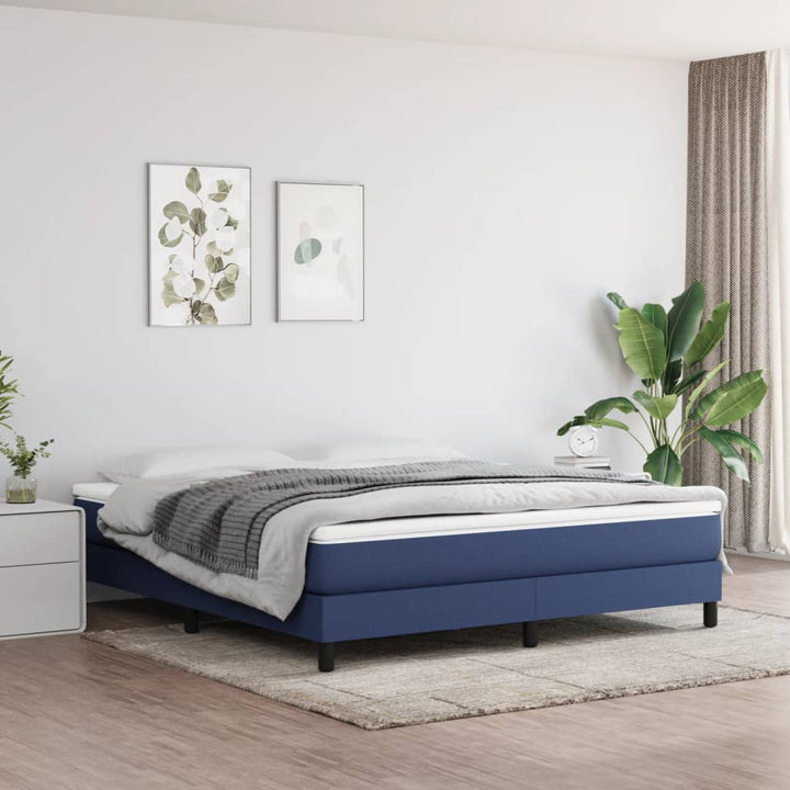 springmadras med pocketfjedre medium 180x200x20 cm stof blå