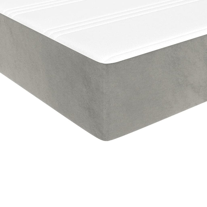 springmadras med pocketfjedre medium 100x203x20 cm stof lysegrå