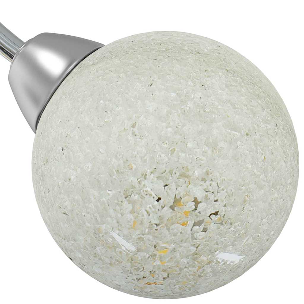 loftlampe med runde glasskærme til 5 G9 LED-pærer