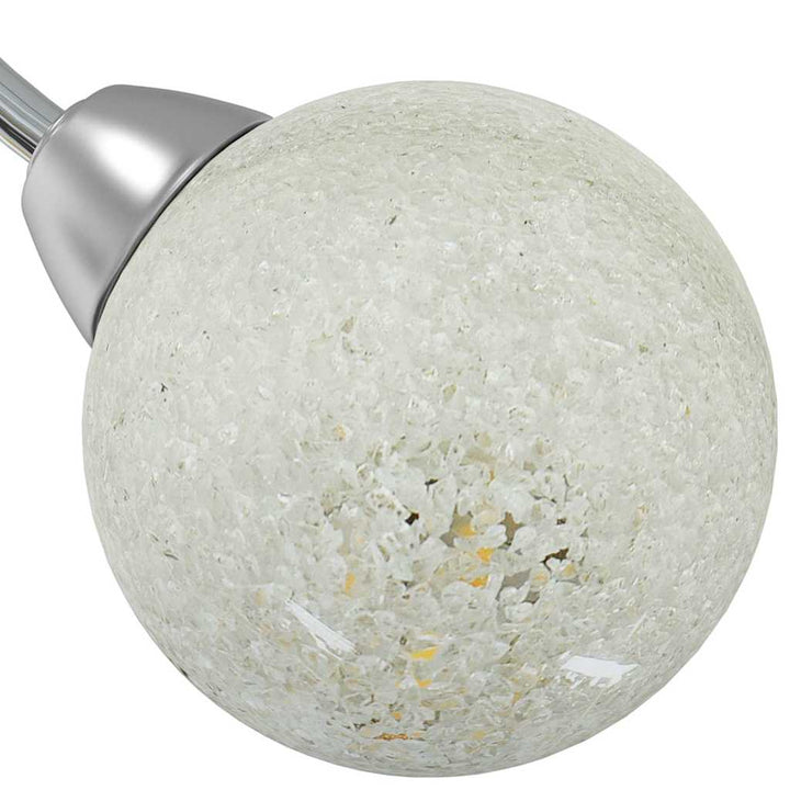 loftlampe med runde glasskærme til 5 G9 LED-pærer