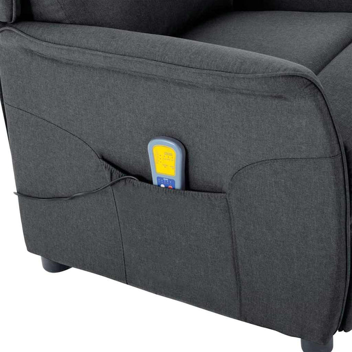 Massagestol med pude Mørkegrå 93.5 x 67.5 x 101.5 cm Stof