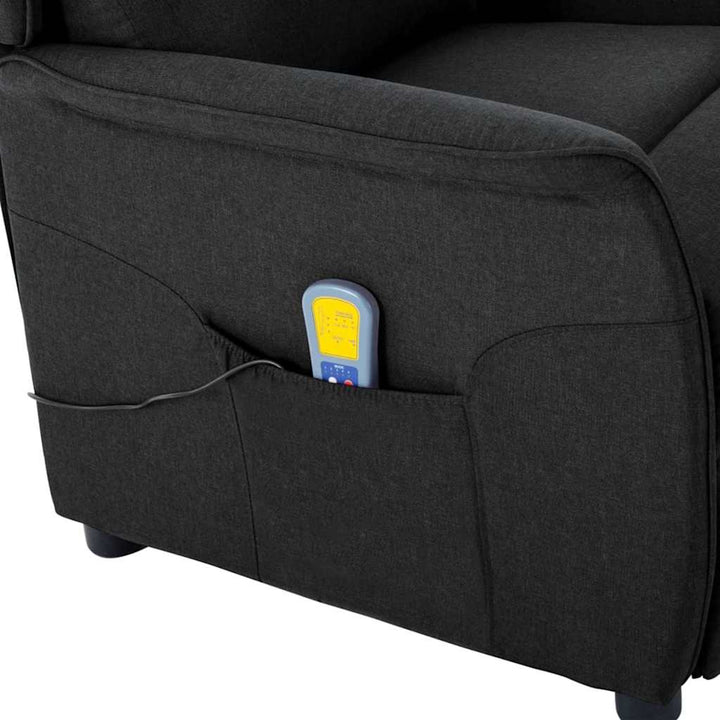 Massagestol med pude Sort 93.5 x 67.5 x 101.5 cm Stof