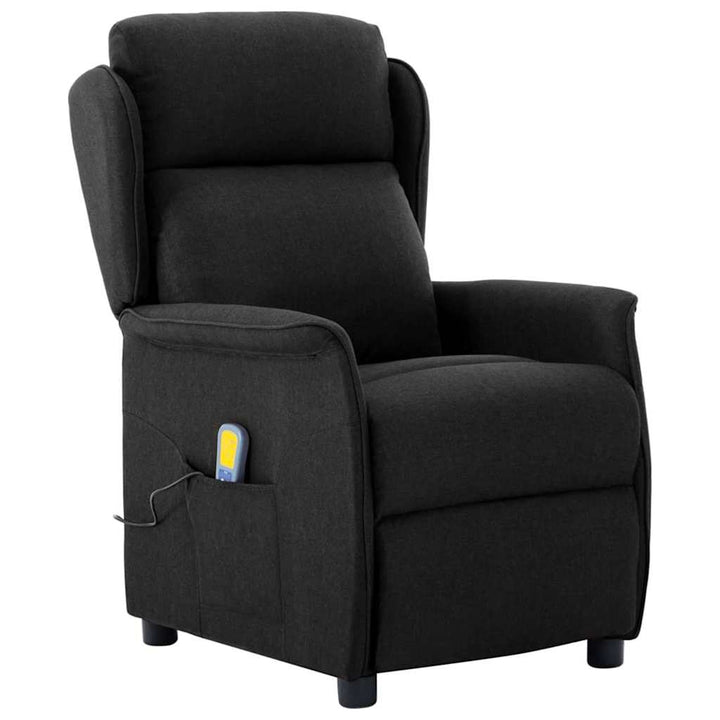 Massagestol med pude Sort 93.5 x 67.5 x 101.5 cm Stof